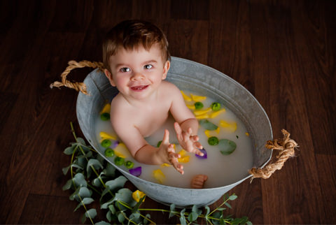 seance photo bain de lait bebe